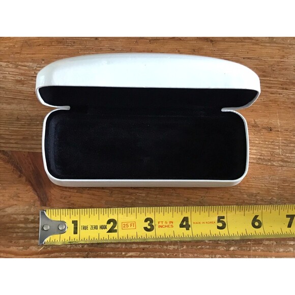 Nine West Glasses Case Hard Eyeglasses Storage Snap Shut White Soft Inside - Picture 4 of 5
